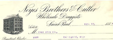 1887 ST PAUL MN NOYES BROTHERS & CUTLER WHOLESALE DRUGGISTS BILLHEAD Z4235 picture