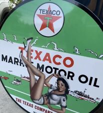 Top Quality Texaco Marine Motor Oil  vintage reproduction Garage Sign picture