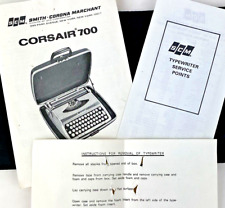 1960's SCM SMITH CORONA CORSAIR 700 TYPEWRITER INSTRUCTION MANUAL England Vtg picture