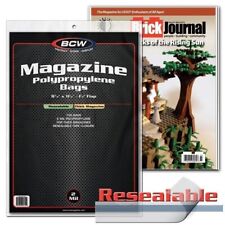 200 BCW THICK Resealable Magazine Boards + Bags Long Term Protection Storage New picture