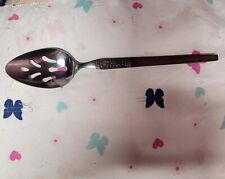 Rare 1960's Interpur Stainless Steel Flatware INR19 Pierced Serving Spoon Japan picture