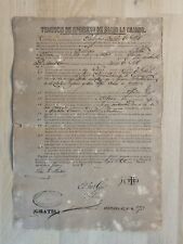 ANTIQUE 1868 CHINA CHINESE SLAVES SAGUA GRANDE CUBA CONTRACT DOCUMENT SIGNED picture