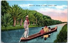 Postcard Seminole Indians Sunny Florida USA North America picture