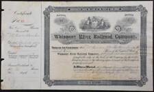 VERY Rare 1896 New Jersey Whippany River Railroad Company Stock #15 NJRR picture