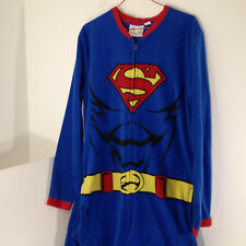 DC COMICS SUPERMAN Men's Pajamas W/ Cape Size Adult S Nice picture