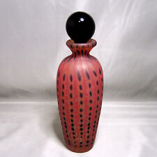 UNIQUE Vintage Art Deco Glass Perfume Bottle Stone Ground Bottom Stopper RARE picture