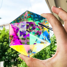 100MM AB Fengshui Hexagram Crystal Suncatcher Shield of David Faceted Prism  picture
