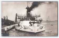 US Navy Ship Postcard RPPC Photo Monitor Puritan Muller c1905 Antique Unposted picture