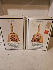 Vintage MJ Hummel Goebel Annual Bell 1983 & 1984 in bas-relief sixth edition NIB picture