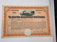 Railroad Stock Certificate United New Jersey Railroad + Canal Co 1931 picture