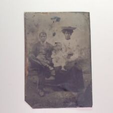 Rare Early African American Family Tintype Photograph 1860's Antique picture