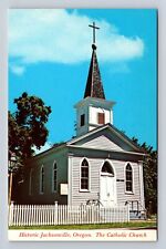 Jacksonville OR-Oregon, St Joseph's Catholic Church, Vintage Souvenir Postcard picture