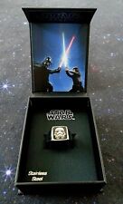Disney Mens Star Wars™ Stainless Steel Square Elite Stormtrooper Ring Size 11 picture