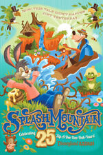 Disneyland 25th Anniversary Splash Mountain Poster Print 12”x18” plus free bonus picture