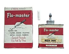 Vintage Flo Master Transparent Black Ink Can Special Formula - FULL  w/Box picture