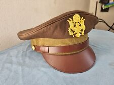 WW2 USAAF US ARMY OFFICERS UNIFORM VISOR HAT CRUSHER STYLE CAP all size picture