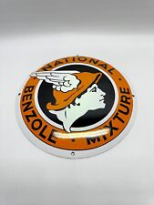 National Benzole Mixture Vintage Style Porcelain Enamel Retro Sign Motor Oil picture