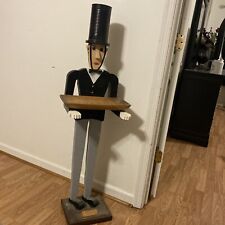 Vintage Americana Wood Carved Folk Art Honest Abe About 4ft TALL picture