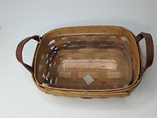 Vintage Handcrafted Wicker Basket From Staker Duncan Falls, Ohio 5x6 picture