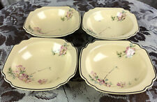 4 Vintage 30’s 1937 Homer Laughlin China Century Briar Rose Berry Fruit Bowls 5” picture