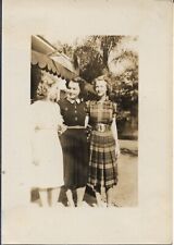 Three Ladies Photograph 1930s Old Florida Palm Trees Fashion 2 1/2 x 3 1/2 picture
