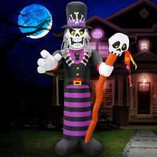 Halloween Towering Witch Doctor Airblown Inflatable Decor Lawn Holiday Lights picture
