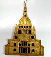 Gold St Paul's Cathedral Church Stitched Christmas Ornament Decoration picture