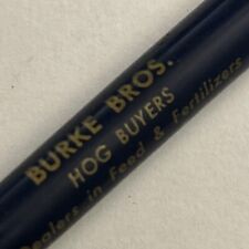 VTG c1950s Ballpoint Pen Burke Brothers Hog Buyers Harlan Avoca Earling Iowa picture