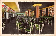 Linen Postcard Interior The Mayfair Cafe 13th and F. Streets in Washington D.C. picture