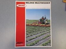 Melroe Multiweeder Brochure 4 Pages Good Condition picture