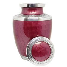 Beautiful Royal Red Shell Adult Human Large Cremation Funeral Ash Keepsake Urn picture