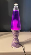 Vintage Lava Light Purple Swirl Psychedelic Lava Lamp Tested and Working 16 Inch picture