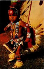 Cherokee NC North Carolina Young Dancer Indian Reservation Vintage Postcard picture