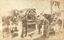 RPPC 1910s Auto Mechanics Car Repair Occupational Engine Work Photo Postcard picture