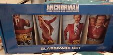 16 Oz Anchorman Glasses Glassware Set of 4 Legend of Ron Burgundy 2013 NEW OPEN picture