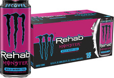 Monster Rehab Wild Berry Tea + Energy, Energy Iced Tea, Energy Drink, 15.5 Ounce picture