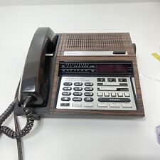 Vtg Unisonic Telephone Alarm Clock AM FM Dial Radio Model 6155 Wood Grain Tested picture