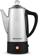 EC140 Electric 6-Cup Coffee Percolator with Keep Warm, Clear Brew Progress Kn... picture