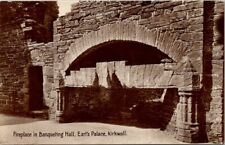 Vintage real photo postcard-Fireplace in Banqueting Hall Earl's Palace, Kirkwall picture