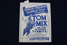 1930'S TOM MIX AND TONY CIRCUS SOFTCOVER PROGRAM - K 606 picture