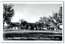 c1940's Main Lodge Lake Kedmah Oskaloosa Iowa IA RPPC Photo Vintage Postcard picture