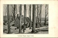 Vermont Maple Sugar Camp - Cabin Trees Snow UNP Unused UDB Postcard T10 picture
