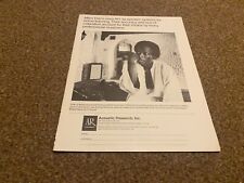 FRAMED ADVERT 11X8 MILES DAVIS & THE AR-3A SPEAKER SYSTEM ACOUSTIC RESEARCH picture