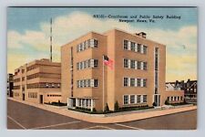 Newport News VA-Virginia, Courthouse and Public Safety Building Vintage Postcard picture