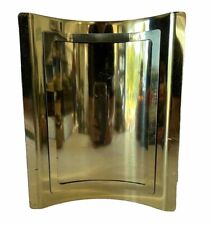 Yosi Brass Gold Large Curved Freestanding 1970’s Photo Picture Frame 9”x7” Label picture