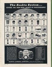 Magazine Ad - 1956 - EXAKTA Cameras picture