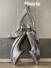 🔥 Fine Vintage Art Deco Mid Century Modern Metal Antelope Sculpture PENDERGRAST picture