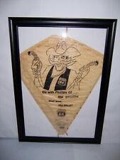 Vintage Framed Phillips 66 Cowboy Gas Station Advertising Hi-Flier Kite picture