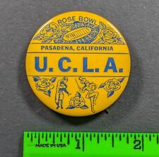 Vintage 1960s UCLA University Sports Rose Bowl Pasadena CA Pinback Pin picture