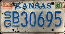 Vintage 1984 Kansas License Plate Crafting Birthday mancave picture